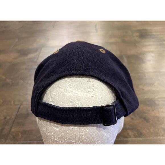Signatures Mens Navy Tan Just Golf Adjustable Strapback Hat Baseball Golf Cap - Picture 6 of 8
